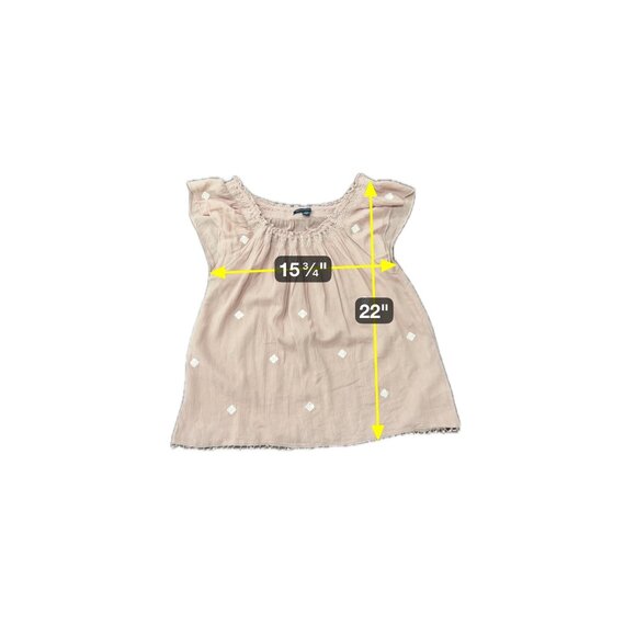 American Eagle Outfitters Mauve Off Shoulder Embroidered Boho Baby Doll Top Sz M - Picture 8 of 11